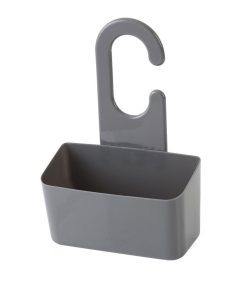 Portasapone e oggetti doccia in pvc grigio c/gancio per appendere