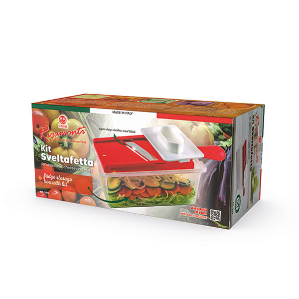 RIGAMONTI mandolina Sveltafetta con contenitore da 1,5 Lt