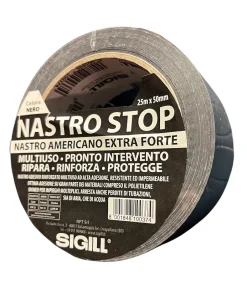 Nastro stop americano extra forte nero 25 mt x 50mm – Sigill